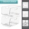 Sorbus Medium 4 Pack Stackable Storage Bins Open Front - Clear Pantry Bins for Storage and Organization